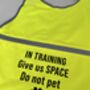 Fully Personalised Behavioural Reflective Dog Hi Vis Safety Coat, Create Your Own Message, thumbnail 1 of 12