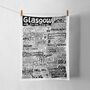 Glasgow Landmarks Tea Towel, thumbnail 1 of 4
