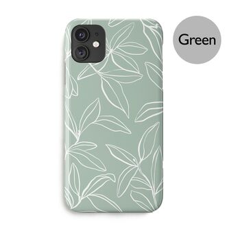Line Art Botanical Leaves Phone Case, More Colours, 3 of 5