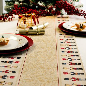 Christmas Table Place Mats Cream Nutcracker Four Pack, 5 of 6