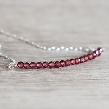 January Birthstone Real Garnet Necklace, 4 of 9
