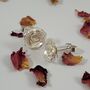 Sterling Silver Rose Ear Studs, thumbnail 4 of 9
