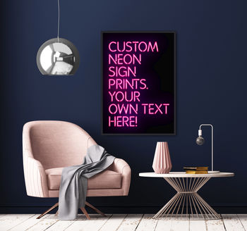 Personalised Neon Sign Print, 5 of 10