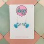 Handmade Sparkly Guppy Fish Earrings – Glitter Resin In Multiple Colours, thumbnail 1 of 8