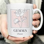 Personalised Birth Flower Floral Ceramic Mug, thumbnail 1 of 12