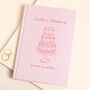 Personalised Name Wedding Cake Fabric Notebook In Pink, thumbnail 1 of 3