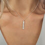 Personalised Solid Silver Message Tag Necklace, thumbnail 2 of 12