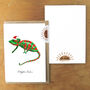 Christmas Dwarf Chameleon Greetings Card, thumbnail 3 of 6