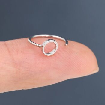 Tiny Circle Huggie Hoop Earrings In Sterling Silver, 6 of 12