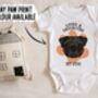 Personalised Pug Baby Onesie, thumbnail 3 of 6