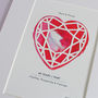 Ruby 40 Years Anniversary Personalised Papercut Print, thumbnail 2 of 4