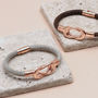 Personalised Rose Gold Infinity Clasp Bracelet, thumbnail 1 of 6