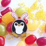 Pengbunny Enamel Penguin Pin Badge With Bunny Ears, thumbnail 7 of 12