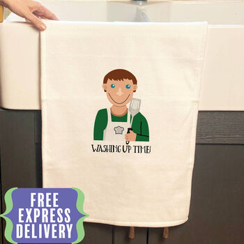 Personalised Tea Towel For Him, 2 of 9