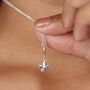 Sterling Silver Faceted Star Necklace, thumbnail 1 of 6