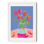 Bright Tulips In Vase Print, thumbnail 2 of 4