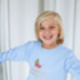 Christmas 'Santa's Favourite' Embroidered Personalised Sweatshirt Jumper With Sleigh Motif, thumbnail 3 of 6