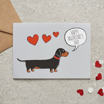 Dachshund Valentine's Day Card By Sweet William Designs ...