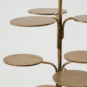 Seny Brass Canapé And Cupcake Stand, 4 of 4