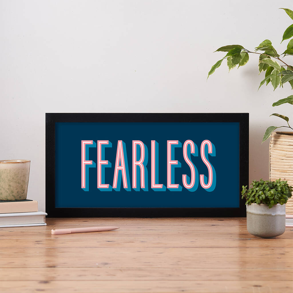 Fearless Retro Style Art Print, 1 of 3