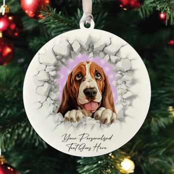 Personalised Christmas Basset Hound Break Through, 3 of 10
