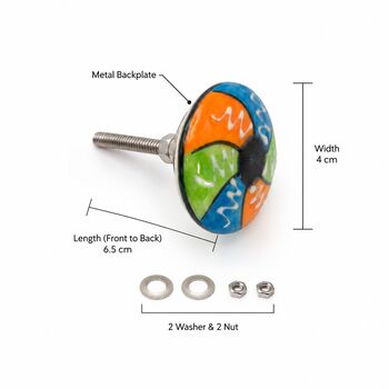 Carnival Swirl Ceramic Drawer Knob, 4 of 10