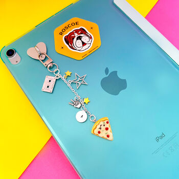 Personalised Pizza Charm Accessory For Kindle, E Reader, Laptop And iPad, 5 of 7