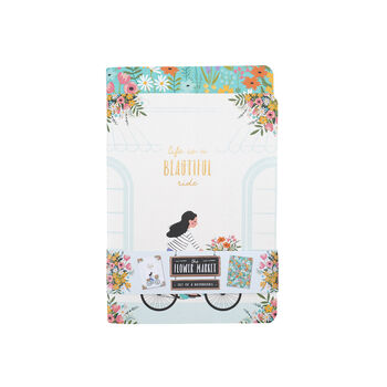 Set Of Two Bicycle And Floral A6 Lined Paper Notebooks, 4 of 6
