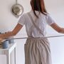 Linen Apron Gift For Her Kitchen Pinafore Cross Back, thumbnail 5 of 10