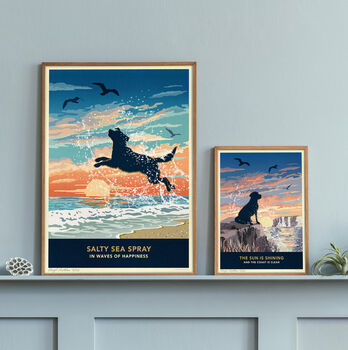Seaside Labrador Print. Limited Edition Dog Lover Gift, 6 of 12