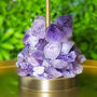 Amethyst Crystal Table With Velvet Lamp Shade, thumbnail 2 of 5
