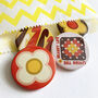 Retro 70s Style Granny Square And Hook Crochet Badges, thumbnail 1 of 4
