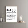 Personalised Dad Or Daddy Gift Definition Print, thumbnail 3 of 5