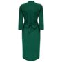 Mabel Long Sleeve Dress In Hampton Green 1940s Style, thumbnail 2 of 3