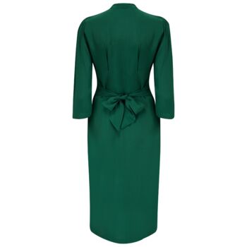 Mabel Long Sleeve Dress In Hampton Green 1940s Style, 2 of 3