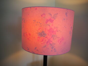 Pink Silhouette Lampshade With Floral Lining, 5 of 5