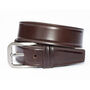 Thick Dark Brown Men's Leather Belt Free Personalisation, thumbnail 5 of 8