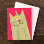 Mini Party Cat Greetings Card, thumbnail 4 of 4