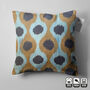 Blue And Brown Hand Woven Ikat Cotton Cushion Cover, thumbnail 5 of 8