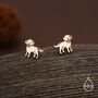 Sterling Silver Labrador Puppy Stud Earrings, thumbnail 2 of 12