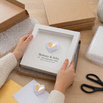 Personalised 1st Anniversary Gift Handmade Paper Heart, 4 of 11