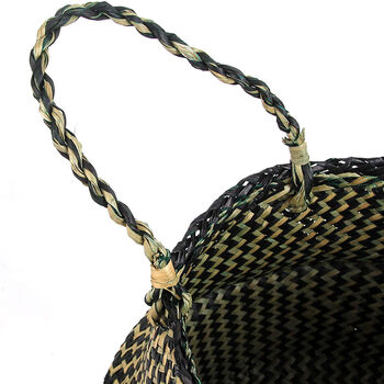 Woven Seagrass Belly Basket For Storage Plant Pot, 6 of 8