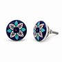 Small Blue Floral Ceramic Drawer Knob, thumbnail 1 of 9