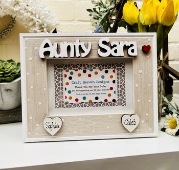 Personalised Auntie Aunt Photo Frame Christmas Gift, 2 of 10