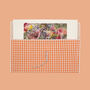 Reusable Organic Gingham Eco Envelope Tall | Tangerine, thumbnail 4 of 5