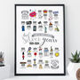 Personalised 25th Silver Wedding Anniversary Print, thumbnail 1 of 5