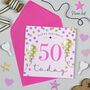 Balloon Brights 50th Birthday Card Pink, thumbnail 1 of 2