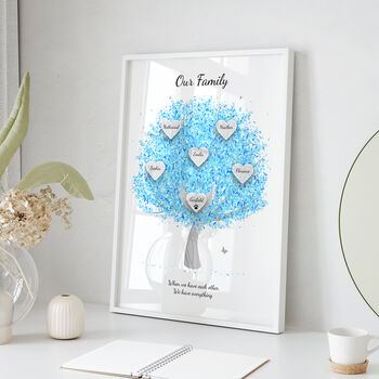 Family Tree Print Personalised And Available In Six Colours, 7 of 11