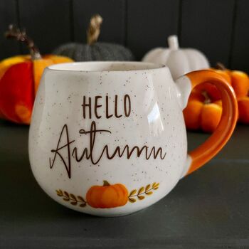 'Hello Autumn' Rounded Mug, 2 of 3