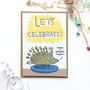 'Let's Celebrate' Hedgehog Greeting Card, thumbnail 2 of 3